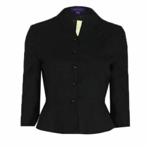 Black Flared 5-Button Jacket