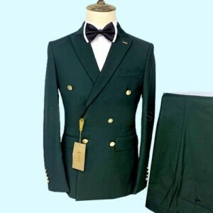 Green Double-Breasted Suit
