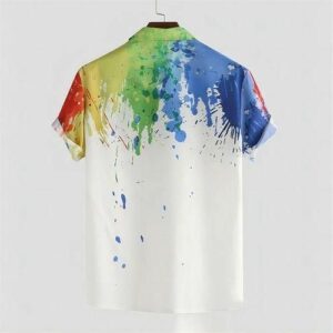 Hawaiian Ink Print Casual T-Shirt